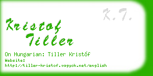 kristof tiller business card